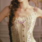 Robe de bal de princesse bustier à volants en satin long, robe de soirée C8117