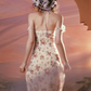 Robe de bal de princesse bustier à volants en satin long, robe de soirée C8117