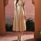 Robe de bal de princesse bustier à volants en satin long, robe de soirée C8117