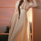 Robe de bal de princesse bustier à volants en satin long, robe de soirée C8117