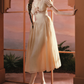 Robe de bal de princesse bustier à volants en satin long, robe de soirée C8117