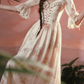 Robe de bal de princesse bustier à volants en satin long, robe de soirée C8117
