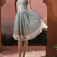 Mini robe de soirée en satin, sans bretelles, sans manches, ligne a, simple, C899