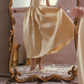Robe de bal de princesse bustier à volants en satin long, robe de soirée C8117