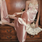 Robe de bal de princesse bustier à volants en satin long, robe de soirée C8117