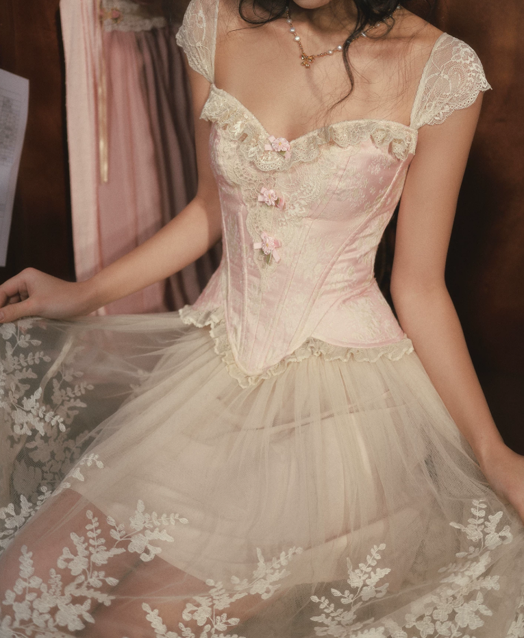 Robe de bal de princesse bustier à volants en satin long, robe de soirée C8117