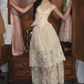 Robe de bal de princesse bustier à volants en satin long, robe de soirée C8117