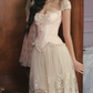 Robe de bal de princesse bustier à volants en satin long, robe de soirée C8117