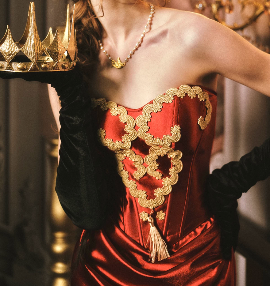 Robe de bal de princesse bustier à volants en satin long, robe de soirée C8117