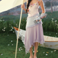 Robe de bal de princesse bustier à volants en satin long, robe de soirée C8117