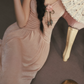 Robe de bal de princesse bustier à volants en satin long, robe de soirée C8117