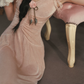 Robe de bal de princesse bustier à volants en satin long, robe de soirée C8117