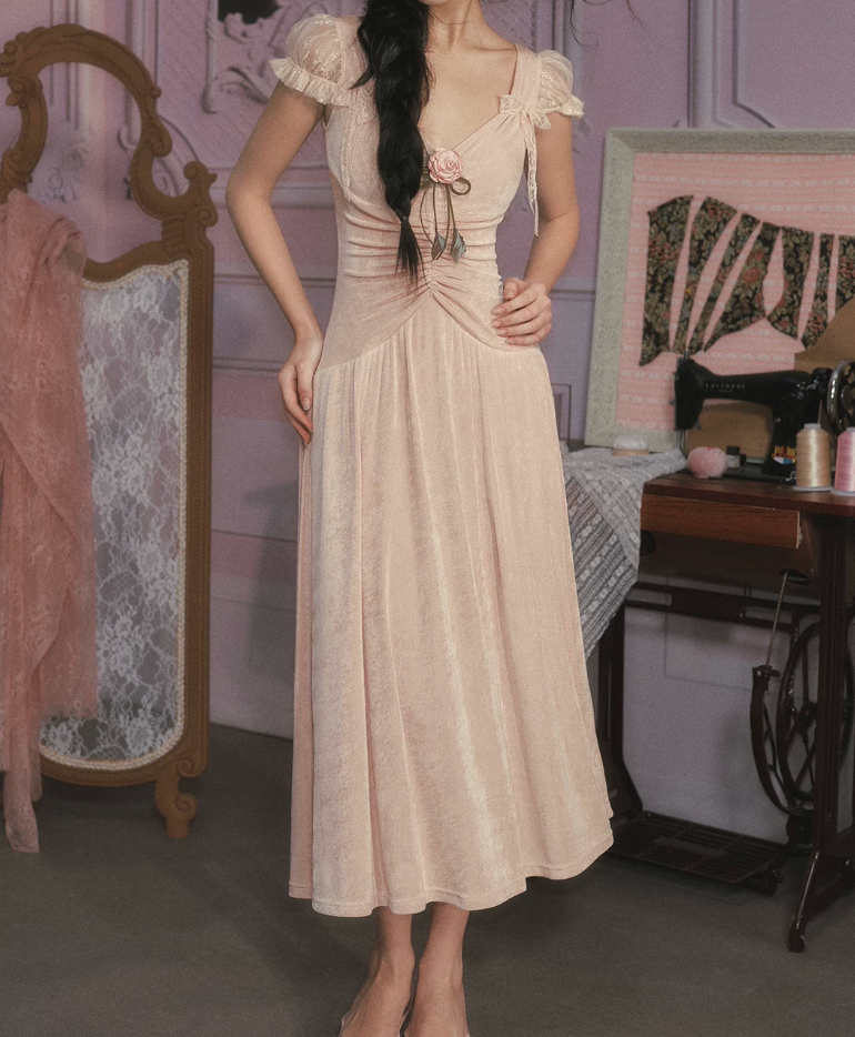 Robe de bal de princesse bustier à volants en satin long, robe de soirée C8117