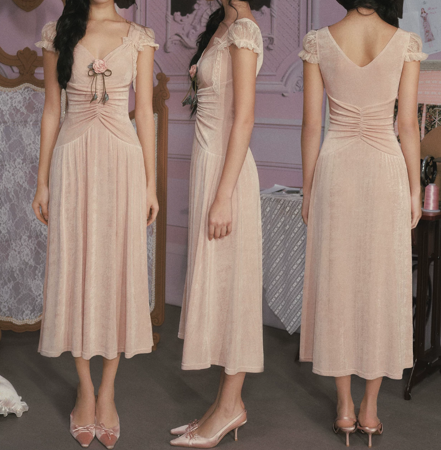 Robe de bal de princesse bustier à volants en satin long, robe de soirée C8117