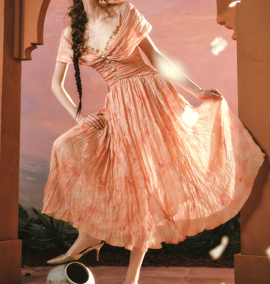 Robe de bal de princesse bustier à volants en satin long, robe de soirée C8117