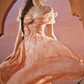 Robe de bal de princesse bustier à volants en satin long, robe de soirée C8117