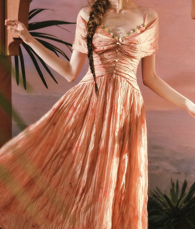 Robe de bal de princesse bustier à volants en satin long, robe de soirée C8117