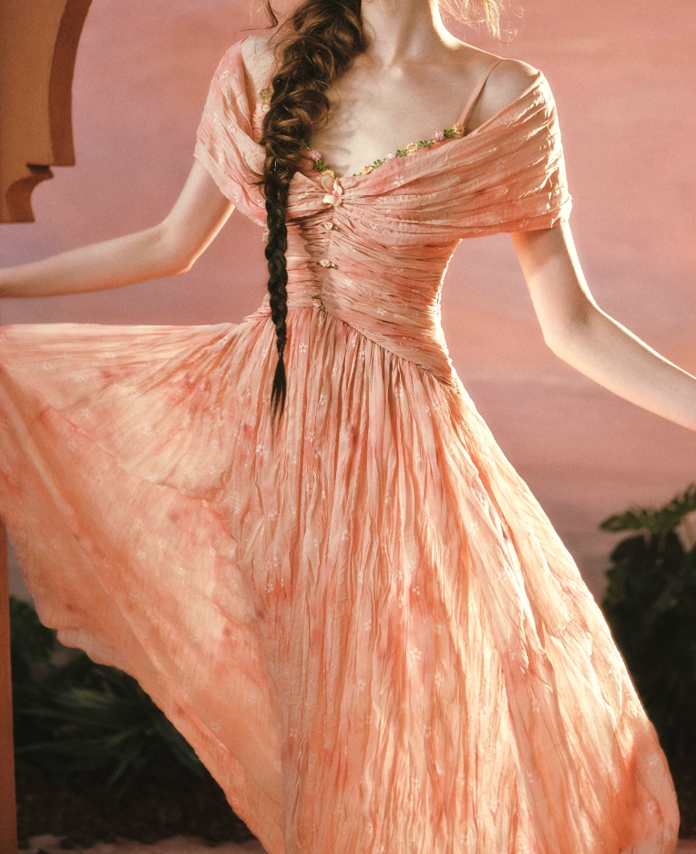 Robe de bal de princesse bustier à volants en satin long, robe de soirée C8117