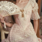 Robe de bal de princesse bustier à volants en satin long, robe de soirée C8117