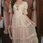 Robe de bal de princesse bustier à volants en satin long, robe de soirée C8117