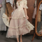Robe de bal de princesse bustier à volants en satin long, robe de soirée C8117