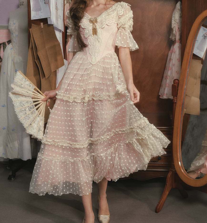 Robe de bal de princesse bustier à volants en satin long, robe de soirée C8117