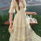 Robe de bal de princesse bustier à volants en satin long, robe de soirée C8117