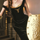 Robe de bal de princesse bustier à volants en satin long, robe de soirée C8117