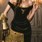 Robe de bal de princesse bustier à volants en satin long, robe de soirée C8117