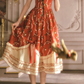 Adorable Square Neck Red Prom Dress Florals Bows A-Line Evening Dress C8564
