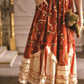 Adorable Square Neck Red Prom Dress Florals Bows A-Line Evening Dress C8564