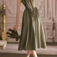 Robe de bal de princesse bustier à volants en satin long, robe de soirée C8117