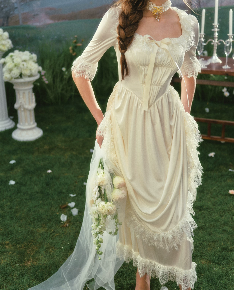 Robe de bal de princesse bustier à volants en satin long, robe de soirée C8117