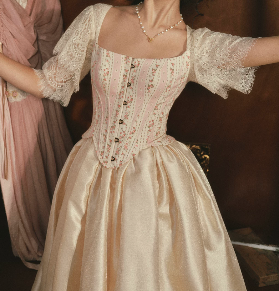 Robe de bal de princesse bustier à volants en satin long, robe de soirée C8117