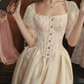 Robe de bal de princesse bustier à volants en satin long, robe de soirée C8117