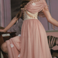 Robe de bal de princesse bustier à volants en satin long, robe de soirée C8117