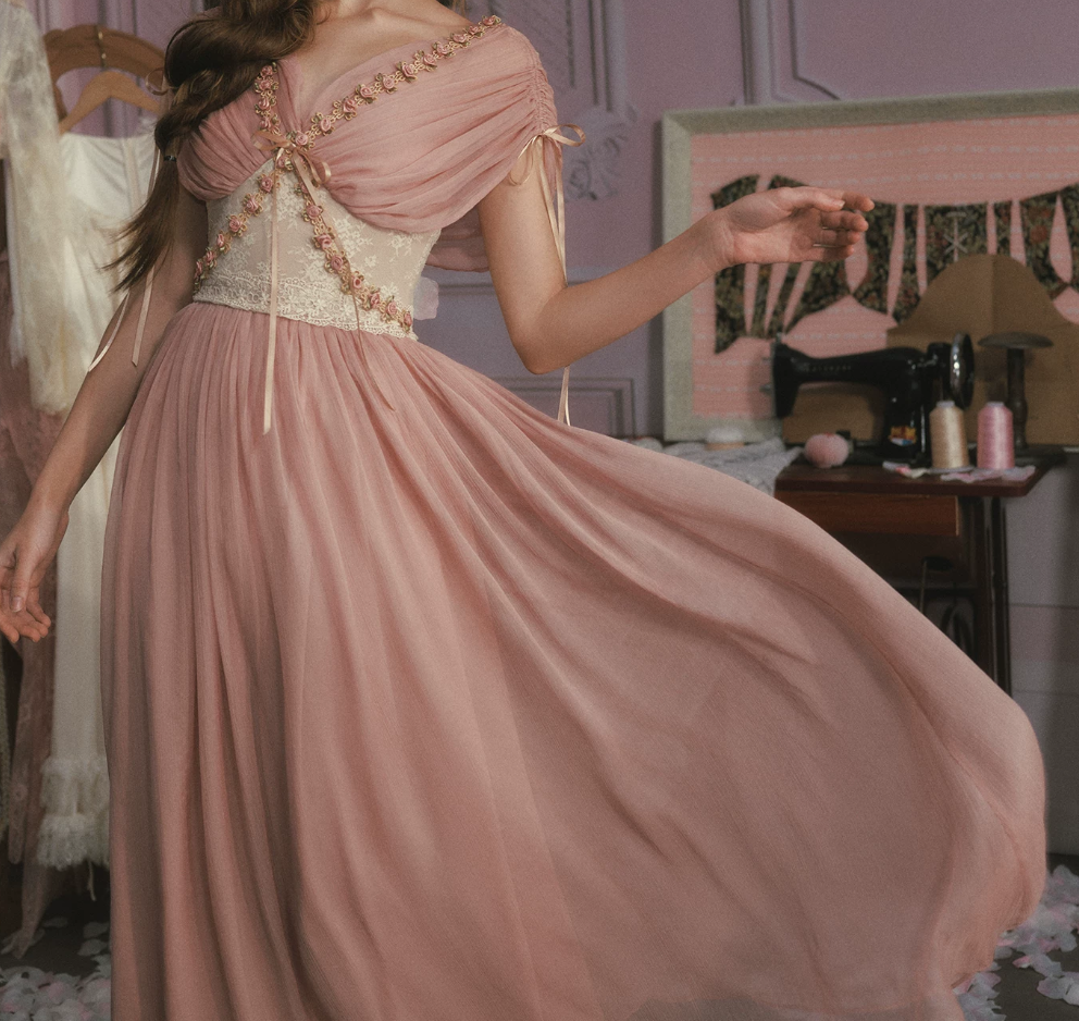 Robe de bal de princesse bustier à volants en satin long, robe de soirée C8117