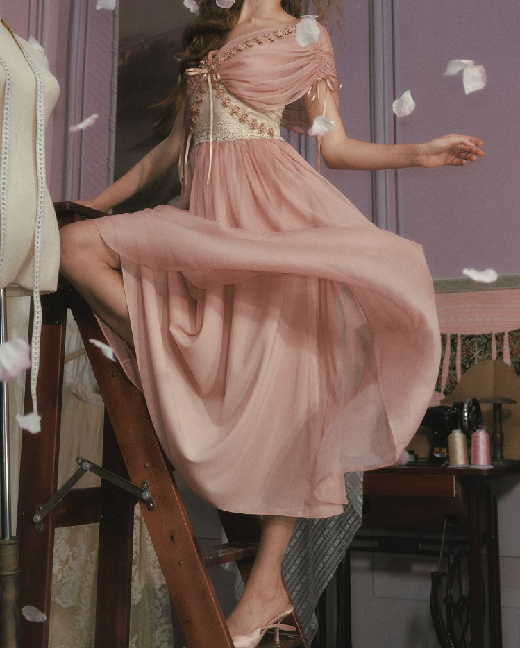 Robe de bal de princesse bustier à volants en satin long, robe de soirée C8117