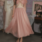 Robe de bal de princesse bustier à volants en satin long, robe de soirée C8117