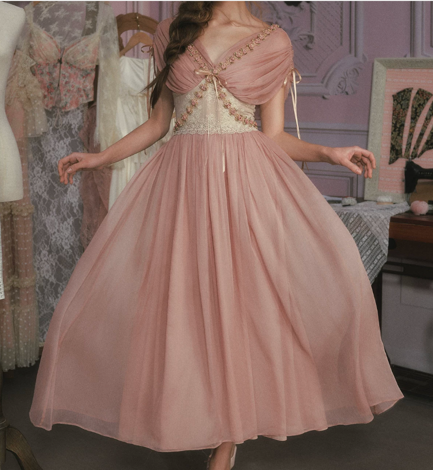 Robe de bal de princesse bustier à volants en satin long, robe de soirée C8117