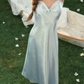 Robe de bal de princesse bustier à volants en satin long, robe de soirée C8117