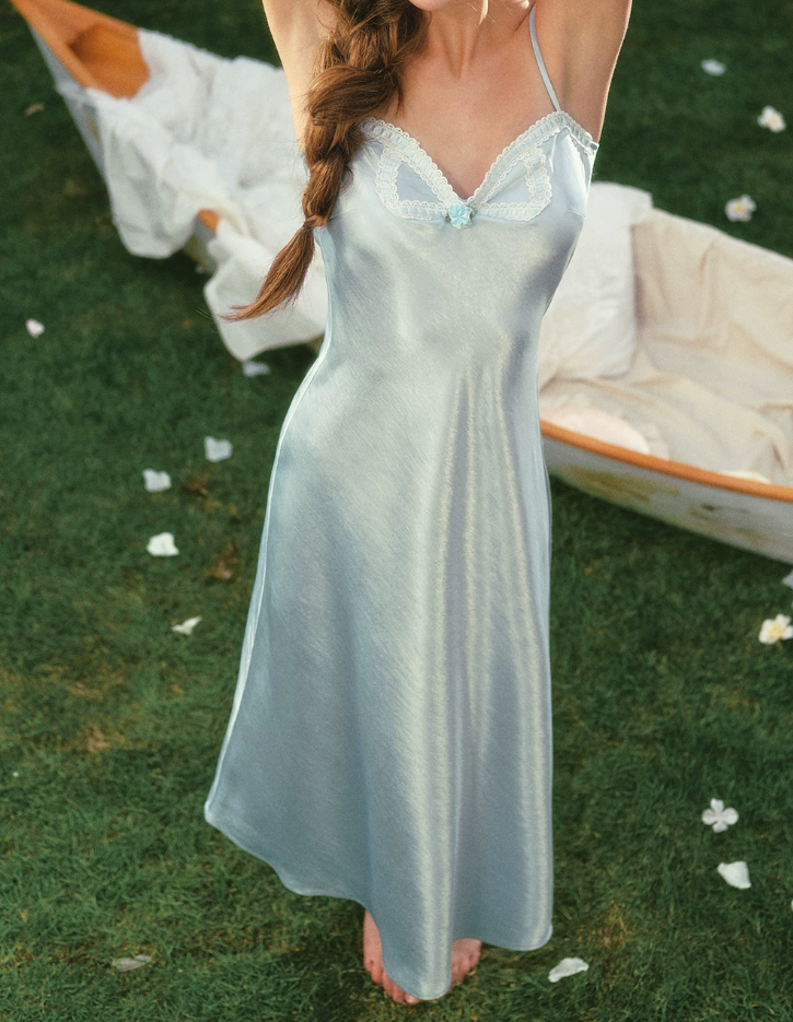 Robe de bal de princesse bustier à volants en satin long, robe de soirée C8117