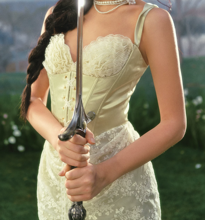 Robe de bal de princesse bustier à volants en satin long, robe de soirée C8117