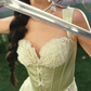 Robe de bal de princesse bustier à volants en satin long, robe de soirée C8117