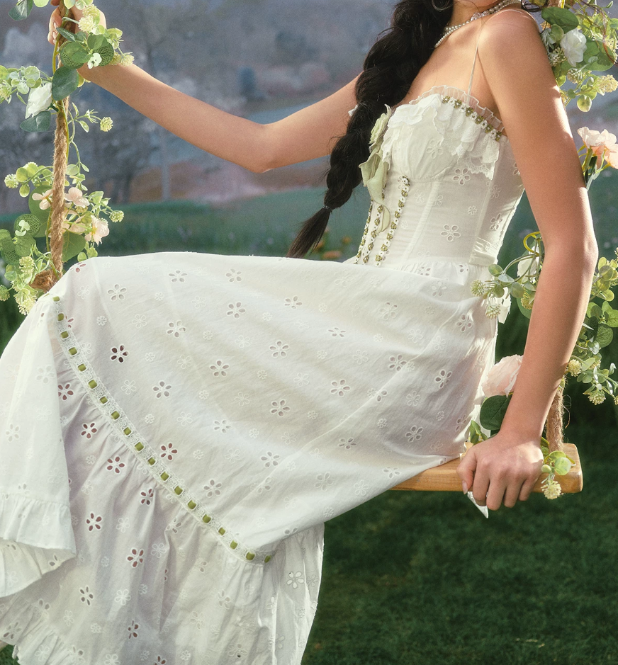 Robe de bal de princesse bustier à volants en satin long, robe de soirée C8117