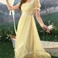 Robe de bal de princesse bustier à volants en satin long, robe de soirée C8117