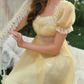 Robe de bal de princesse bustier à volants en satin long, robe de soirée C8117
