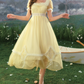 Robe de bal de princesse bustier à volants en satin long, robe de soirée C8117