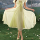 Robe de bal de princesse bustier à volants en satin long, robe de soirée C8117