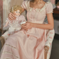 Robe de bal de princesse bustier à volants en satin long, robe de soirée C8117